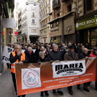 Protesta de la Plataforma Marea Pensionista a Lleida el 2019.