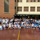 Jugadores del Lleida visitan a los alumnos del colegio Lestonnac