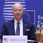 El president dels Estats Units, Joe Biden, participa en una reunió del Consell Europeu