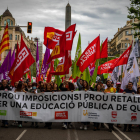 Una manifestació a Barcelona de l'anterior vaga educativa.