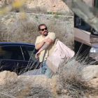 Jason Momoa, durante la grabación en Sant Llorenç de Montgai.