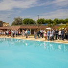 El acto de inauguración de las piscinas de Torre-serona totalmente finalizadas.