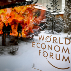 Logo del Fòrum Econòmic Mundial en l’edició del 2023 a Davos.