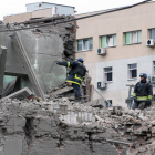 Els efectes d'un atac rus a Dnipro, Ucraïna.