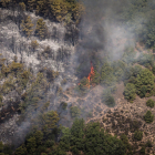Imagen aérea de un incendio causado por un rayo en Peramola, en el Alt Urgell.