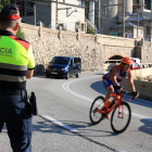 Una de les vigilàncies ahir, en una carretera del Garraf.