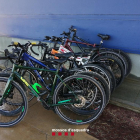 Las bicicletas recuperadas por los mossos.