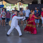 Moment de l’exhibició de marinera, el ball nacional del Perú.