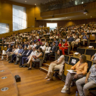 El acto de la facultad de Enfermería y Fisioterapia en la Llotja de Lleida ciudad. 