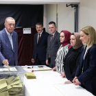 Erdogan votando en los comicios del pasado domingo.