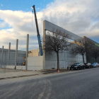 Aspecto reciente de las obras de ampliación de las instalaciones del Padel Indoor Lleida.