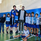 Gerard Encuentra, amb l'equip benjamí del col·legi Lestonnac