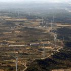 Imagen de archivo de molinos de viento en Les Garrigues. 