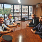 Reunión ayer en la delegación del Govern con Estela y Dalmau. 