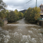 Imagen de ayer del Noguera Ribagorçana a la altura de El Pont. 