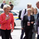 Ursula von der Leyen, a su llegada ayer a la cumbre estratégica de Bled, en Eslovenia. 