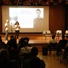 Un moment de la presentació de la Fundació Kilian Jornet, ahir a l’Espai Orfeó.