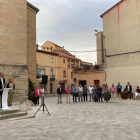 El delegado del Govern en Lleida, Bernat Solé, durante el acto de inauguración.