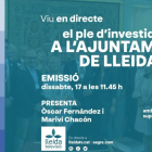 Ple d'investidura a l'Ajuntament de Lleida