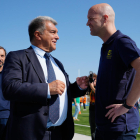 Jordi Cruyff junto a Joan Laporta, en imagen de archivo.