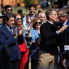 Núñez Feijóo hizo ayer campaña con el alcaldable de Alcorcón.