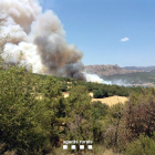 L'incendi forestal de Peramola ja ha cremat unes 77 hectàrees, segons dades provisionals dels Agents Rurals