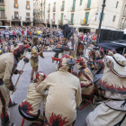 La celebració va ocupar bona part del centre de Cervera i va ser seguida per nombrosos veïns.