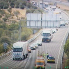 Imatge d'arxiu de retencions captades des de la càmera del Servei Català de Trànsit.