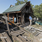 Una casa destruïda pels bombardejos russos a la ciutat ucraïnesa de Bakhmut.