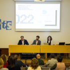 Representantes de la Fundació Granés y Dincat presentaron ayer el informe en la Universitat de Lleida.