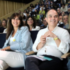 La presidente de Junts, Laura Borràs, junto a Jordi Turull.