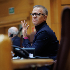 El presidente del Senado, Ander Gil, ayer durante el pleno en la Cámara Alta. 