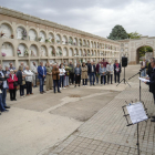 El acto de homenaje tuvo lugar en el departamento Sant Jordi del cementerio municipal. 