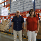 El presidente del Banc dels Aliments, Antoni Fo, y su directora, Teresa Farré.