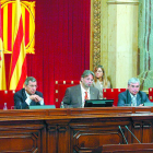 Foto de archivo de Benach junto a otros miembros de la Mesa del Parlament en el año 2007.