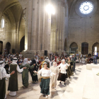 En la representación, que tuvo lugar ayer por la tarde en la Seu Vella, participaron medio centenar de actores. 