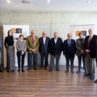 Miembros del grupo Compromesos amb el Futur de Lleida, ayer tras su última reunión.