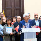 Balcells, con representantes sindicales tras el preacuerdo del Siscat.