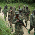 Imágenes de archivo de el Ejército de Uganda llevando a cabo una operación en la frontera con RDC. 