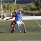 Una acción del partido disputado ayer en Almacelles.