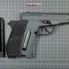 Pistola de aire comprimido utilizada en los tres robos