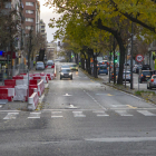 L’avinguda va recuperar ahir un carril de circulació de baixada.