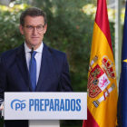 El líder del PP, Alberto Núñez Feijóo, fent el balanç del curs polític

Data de publicació: dijous 28 de juliol del 2022, 11:21

Localització: Madrid

Autor: