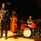 Lluc Casares, Ignasi González i Genís Bagés, al Lleida Jazz Cava.