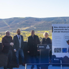 Fernàndez, tercero por la izquierda, ayer en el planetario del Parc Astronòmic del Montsec. 