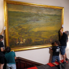 La pintura se reinstaló ayer tras 4 meses en el Museu de Lleida.