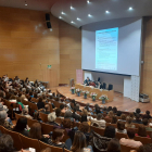 La XVI Jornada d’Acompanyament al Dol i la Malaltia, ayer en el auditorio del campus de Cappont. 