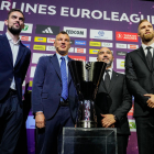 Jasikevicius, Satoransky, Chus Mateo y Musa, en la rueda de prensa.