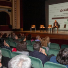 Un moment de la intervenció de Joan Talarn en l’acte organitzat a Tàrrega.