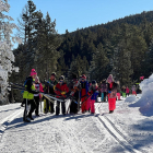 Niños en las pistas de esquí de fondo de Tuixent- La Vansa